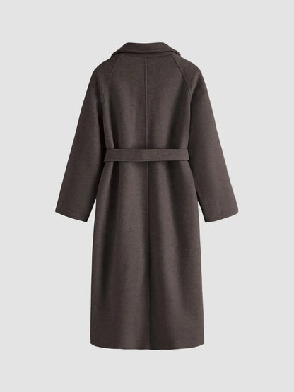 Isabella – Belted Longline Wool-Blend Coat for Women
