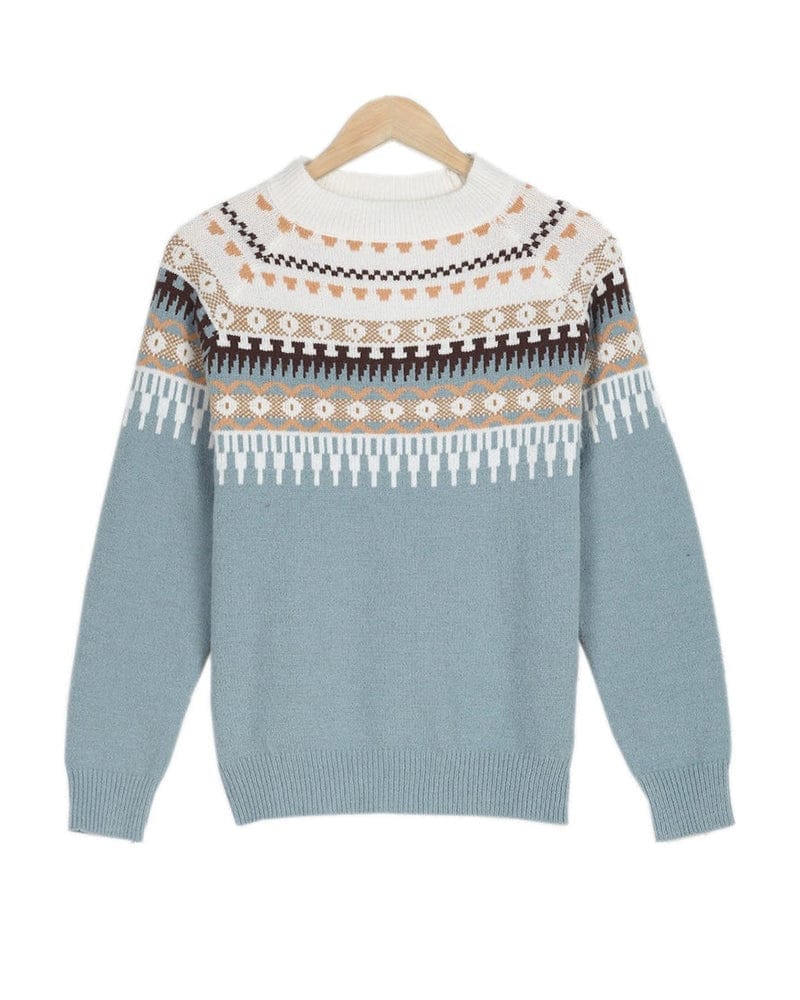 Isla – Patterned Knit Winter Jumper for Women