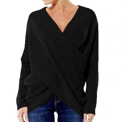 Karolina – Sweter z Dekoltem Kopertowym