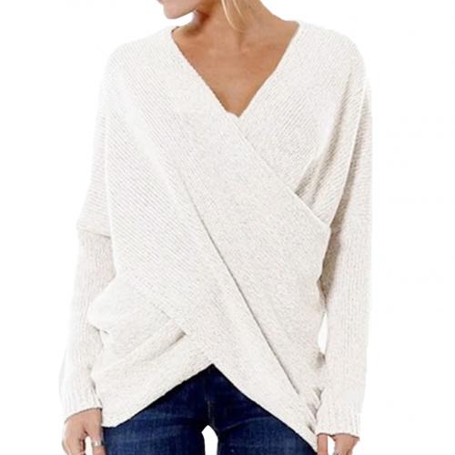 Karolina – Sweter z Dekoltem Kopertowym