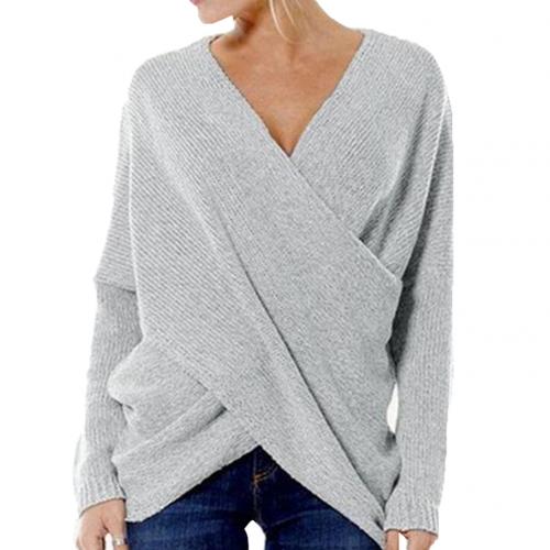 Karolina – Sweter z Dekoltem Kopertowym