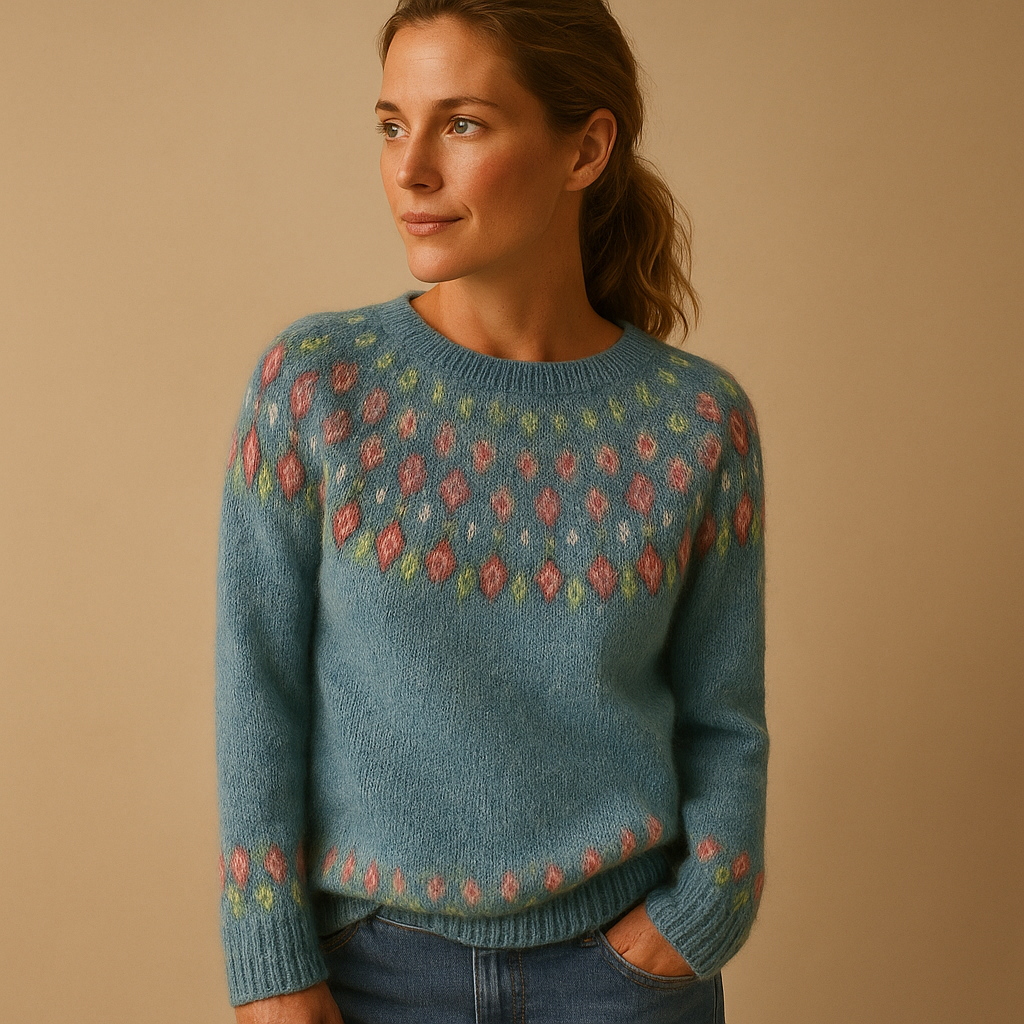 Elena – Patterned Knit Women’s Jumper with a Cashmere-Like Feel