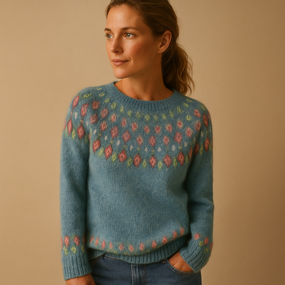 Elena – Patterned Knit Women’s Jumper with a Cashmere-Like Feel