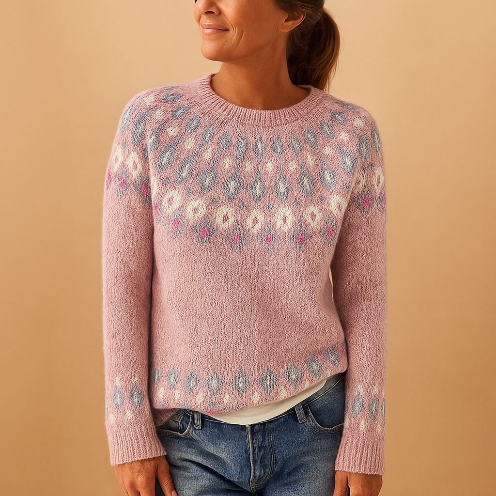Elena – Patterned Knit Women’s Jumper with a Cashmere-Like Feel