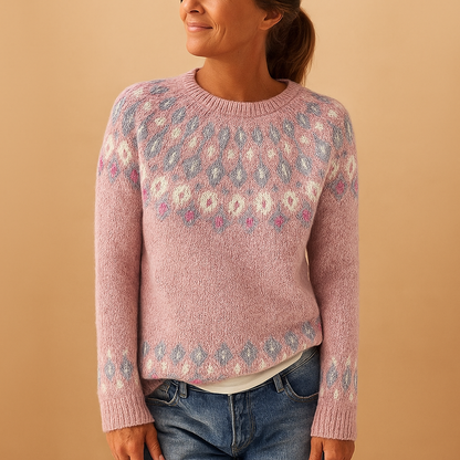 Elena – Patterned Knit Women’s Jumper with a Cashmere-Like Feel