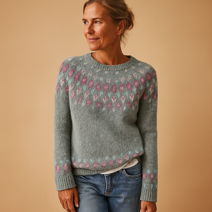 Elena – Patterned Knit Women’s Jumper with a Cashmere-Like Feel