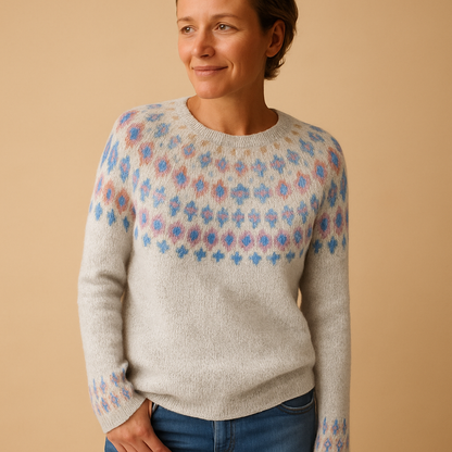 Elena – Patterned Knit Women’s Jumper with a Cashmere-Like Feel